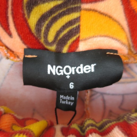 Urban Outfitters NGOrder Groovy Heart Print Velour Pant XS - Picture 8 of 9